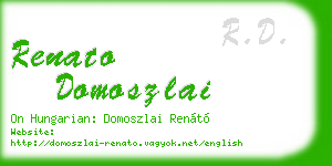 renato domoszlai business card