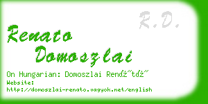 renato domoszlai business card